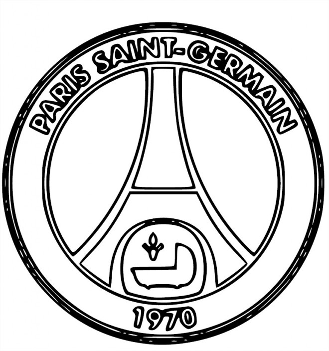 Coloriage et dessins gratuits Logo PSG De foot Français à imprimer