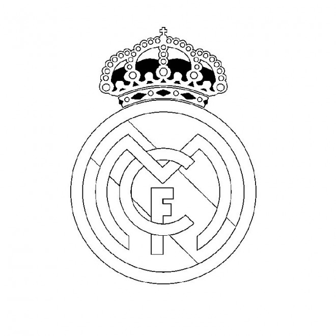 Coloriage Logo Real Madrid dessin gratuit à imprimer