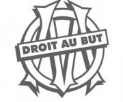 Coloriage Olympique Marseille en couleur