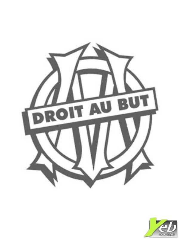 Coloriage Olympique Marseille en couleur dessin gratuit à imprimer