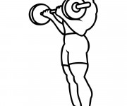 Coloriage et dessins gratuit Exercice de Musculation à imprimer