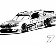 Coloriage et dessins gratuit Image de voiture Nascar à imprimer