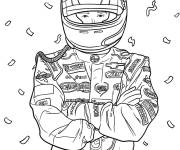 Coloriage Le champion de la course Nascar