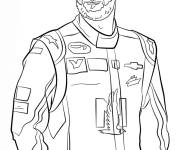 Coloriage Pilote Dale Earnhardt Jr de Nascar