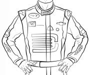 Coloriage Pilote Jeff Gordon de course Nascar