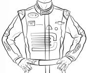 Coloriage Pilote Jeff Gordon de course Nascar