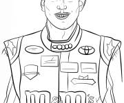 Coloriage Pilote Kyle Busch de Nascar