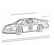Coloriage et dessins gratuit Voiture de course de Nascar pour les petits à imprimer