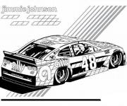 Coloriage et dessins gratuit Voiture de Nascar de Jimmie Johnson à imprimer