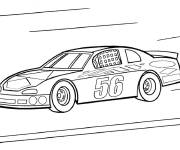 Coloriage Voiture Nascar simple