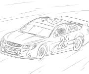 Coloriage Voiture Nascar tout rapide