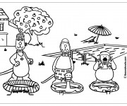 Coloriage Les animaux qui nagent dessin anim&eacute;