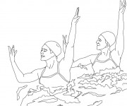 Coloriage Natation dance