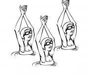 Coloriage Natation danse rythmique