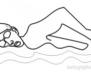 Coloriage Natation en couleur