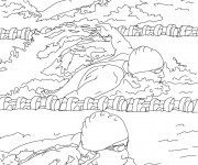 Coloriage et dessins gratuit Natation piscine municipale à imprimer