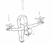 Coloriage Plongeon piscine rigolo
