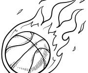 Coloriage Balle de Basketball de la NBA