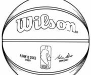 Coloriage Ballon de basket officiel de la NBA Wilson