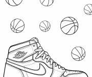 Coloriage Chaussure de basket-ball Air Jordan