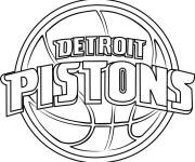 Coloriage Detroit Pistons &eacute;quipe de basket de la NBA
