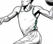 Coloriage Giannis Antetokounmpo Dunking