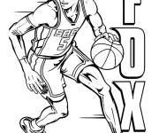 Coloriage Illustration de joueur de la NBA