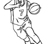 Coloriage et dessins gratuit Image du joueur de la ligue NBA à imprimer