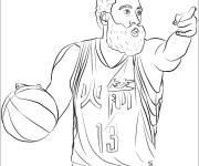 Coloriage James Harden de la NBA