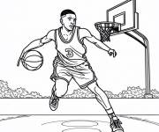 Coloriage Jeune joueur de la NBA