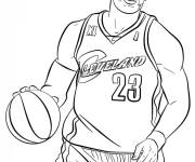 Coloriage Joueur de Lebron James r&eacute;aliste