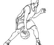 Coloriage Joueur dribbalnt