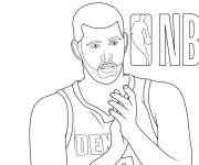 Coloriage Joueur et logo de NBA