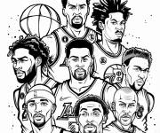 Coloriage Joueurs l&eacute;gendaires de la NBA
