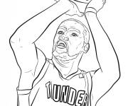 Coloriage Kevin Durant en action