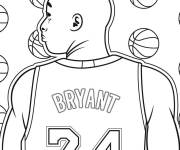 Coloriage Kobe Bryant le star de la NBA