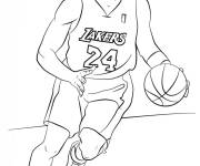 Coloriage et dessins gratuit Kobe Bryant super Star à imprimer