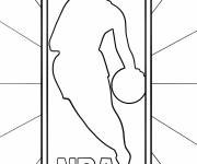 Coloriage Le logo de la NBA brille