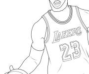 Coloriage LeBron de NBA