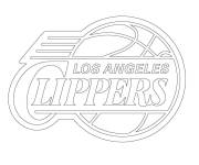 Coloriage Logo de club Clippers de la NBA en maternelle