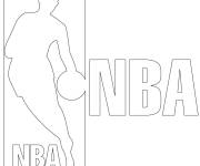 Coloriage et dessins gratuit Logo de la NBA imprimable à imprimer