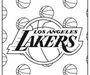 Coloriage Logo de Los Angeles  Lakers de la NBA