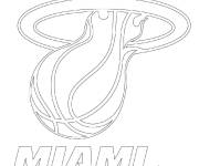 Coloriage Logo de Miami Heat de NBA
