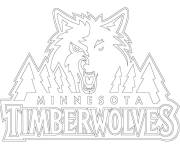 Coloriage Logo de Minnesota Timberwolves de la NBA