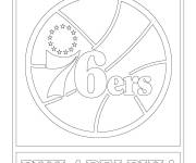 Coloriage Logo de Philadelphia 76ers de la NBA
