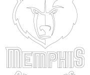 Coloriage Logo des Grizzlies de Memphis