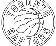 Coloriage Logo des Raptors de Toronto.