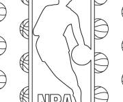Coloriage Logo NBA &agrave; motif