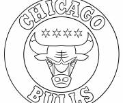 Coloriage Logo NBA des Chicago Bulls
