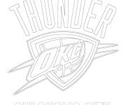 Coloriage Logo Thunder OKG de la NBA